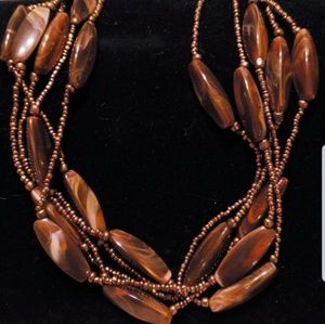 Brown Beaded Necklace